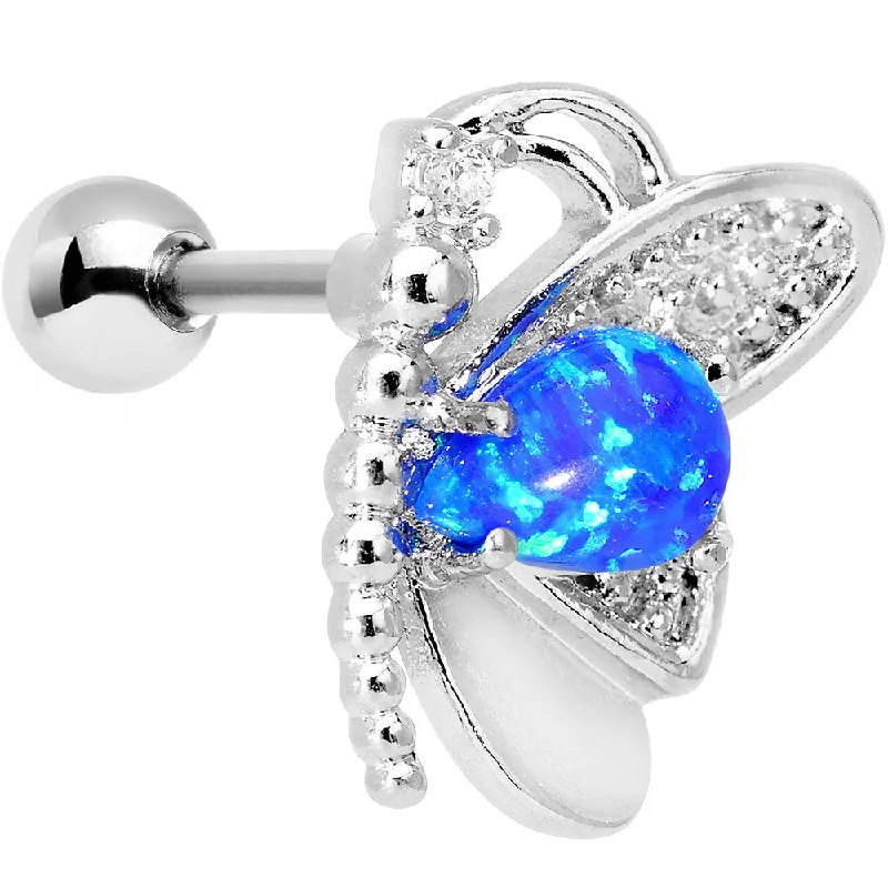 Women's Earrings – Elegant Designs for Every Personality--Stainless Steel Blue Faux Opal Butterfly Right Cartilage Earring Women's Earrings – Elegant Designs for Every Personality--Stainless Steel Blue Faux Opal Butterfly Right Cartilage Earring