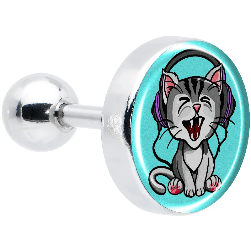 Women's Earrings – Elegant Designs for Every Personality--16 Gauge 1/4 Heavy Metal Kitty Cat Tragus Cartilage Earring Women's Earrings – Elegant Designs for Every Personality--16 Gauge 1/4 Heavy Metal Kitty Cat Tragus Cartilage Earring