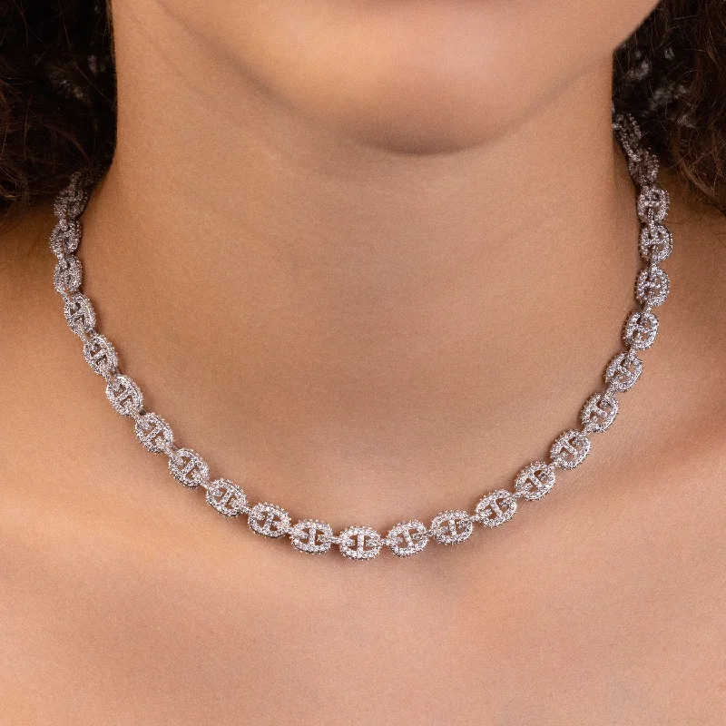 Shop Classic Women's Necklaces & Pendants with a Modern Twist-Micro Valentina Necklace in White Gold Shop Classic Women's Necklaces & Pendants with a Modern Twist-Micro Valentina Necklace in White Gold