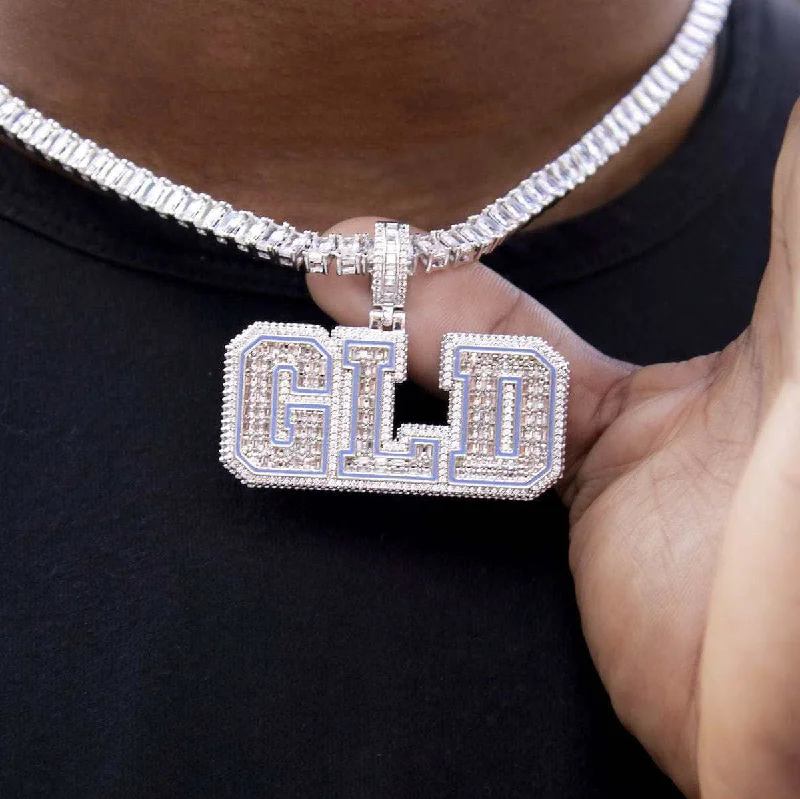 Exclusive Men's Necklaces & Pendants for the Modern Gentleman-Custom University Font Exclusive Men's Necklaces & Pendants for the Modern Gentleman-Custom University Font