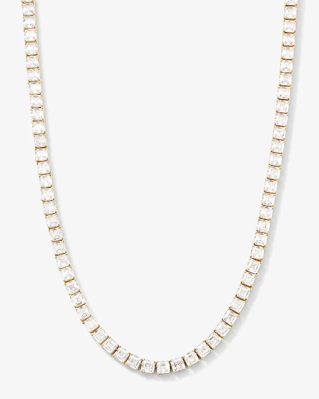 Shop Classic Women's Necklaces & Pendants with a Modern Twist-The Queen's Tennis Necklace 18" - Gold|White Diamondettes Shop Classic Women's Necklaces & Pendants with a Modern Twist-The Queen's Tennis Necklace 18" - Gold|White Diamondettes