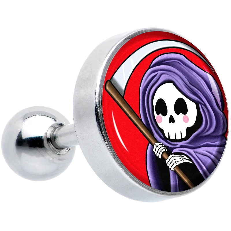 Women's Earrings – Elegant Designs for Every Personality--16 Gauge 1/4 Grim Reaper Cartilage Tragus Earring Women's Earrings – Elegant Designs for Every Personality--16 Gauge 1/4 Grim Reaper Cartilage Tragus Earring