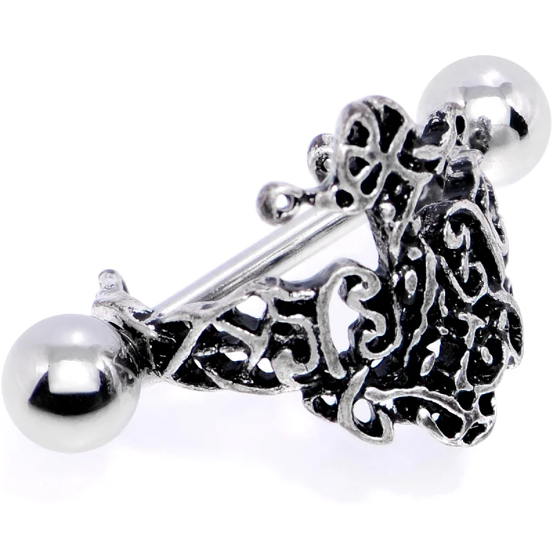 Women's Earrings – Elegant Designs for Every Personality--16 Gauge 1/2 Rococo Ring Cuff Cartilage Earring Women's Earrings – Elegant Designs for Every Personality--16 Gauge 1/2 Rococo Ring Cuff Cartilage Earring