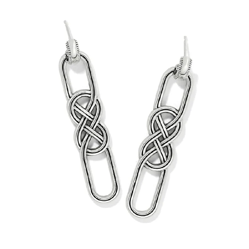 Women's Earrings – Elegant Designs for Every Personality--Interlok Braid Post Drop Earrings