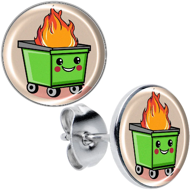 Women's Earrings – Elegant Designs for Every Personality--Dumpster Fire Stud Earrings Women's Earrings – Elegant Designs for Every Personality--Dumpster Fire Stud Earrings