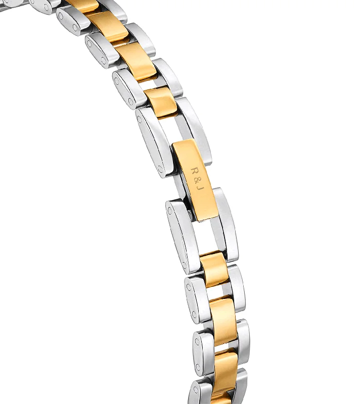 High-Quality Bangles for Women-Link Watch Strap Bracelet (Gold/Silver)