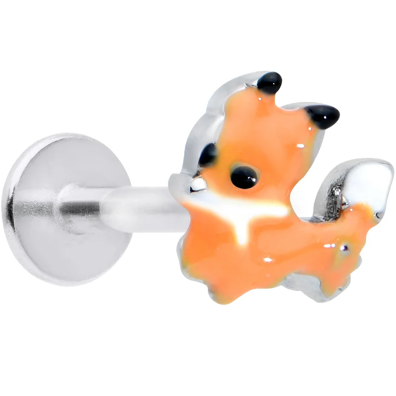 Unique Lip Rings for Creative Piercings16 Gauge 5/16 Cute Fall Fox Labret Monroe Tragus