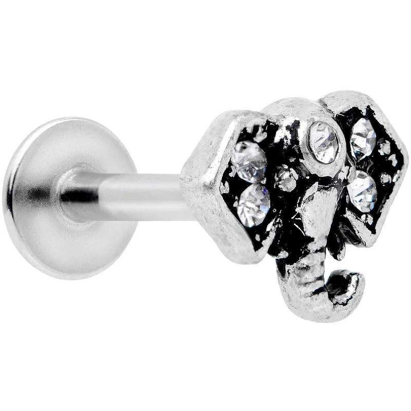 Silver Lip Rings for Cool, Clean Look16 Gauge 5/16 Clear Gem Regal Elephant Labret Monroe Tragus Silver Lip Rings for Cool, Clean Look16 Gauge 5/16 Clear Gem Regal Elephant Labret Monroe Tragus