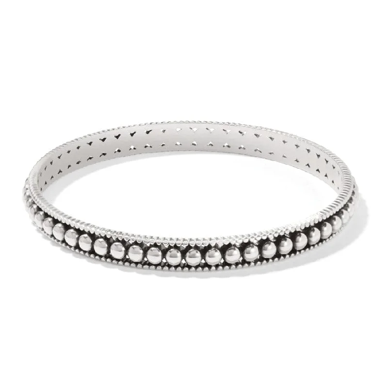 Gemstone-Encrusted Bangles for Women-Pretty Tough Pierced Slim Bangle