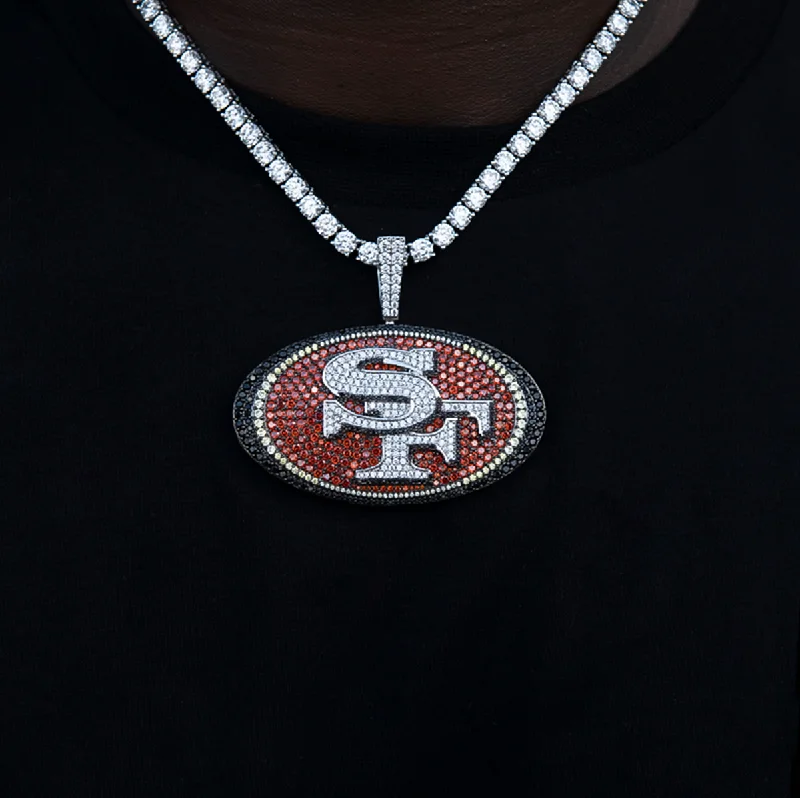 Exclusive Men's Necklaces & Pendants for the Modern Gentleman-San Francisco 49ers Official NFL Large Pendant Exclusive Men's Necklaces & Pendants for the Modern Gentleman-San Francisco 49ers Official NFL Large Pendant