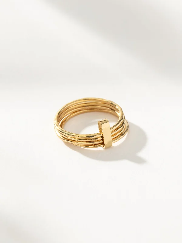 Chic Women's Rings for Fashion-Forward Looks-Bar None Layered Ring