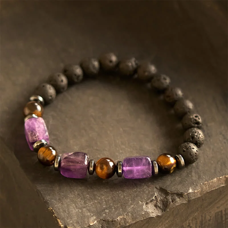 Elegant Beaded Bracelets for Men with Charm-Buddha Stones Various Crystals Lava Rock Calm Bracelet Elegant Beaded Bracelets for Men with Charm-Buddha Stones Various Crystals Lava Rock Calm Bracelet