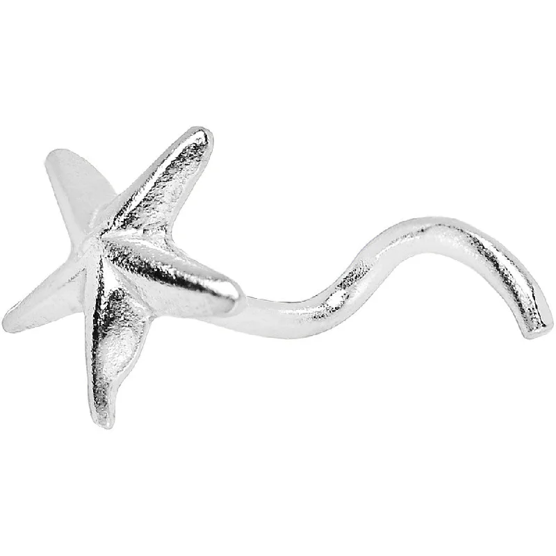 Nose Rings for Timeless Fashion -22 Gauge 925 Sterling Silver Ocean Starfish Nose Screw Nose Rings for Timeless Fashion -22 Gauge 925 Sterling Silver Ocean Starfish Nose Screw