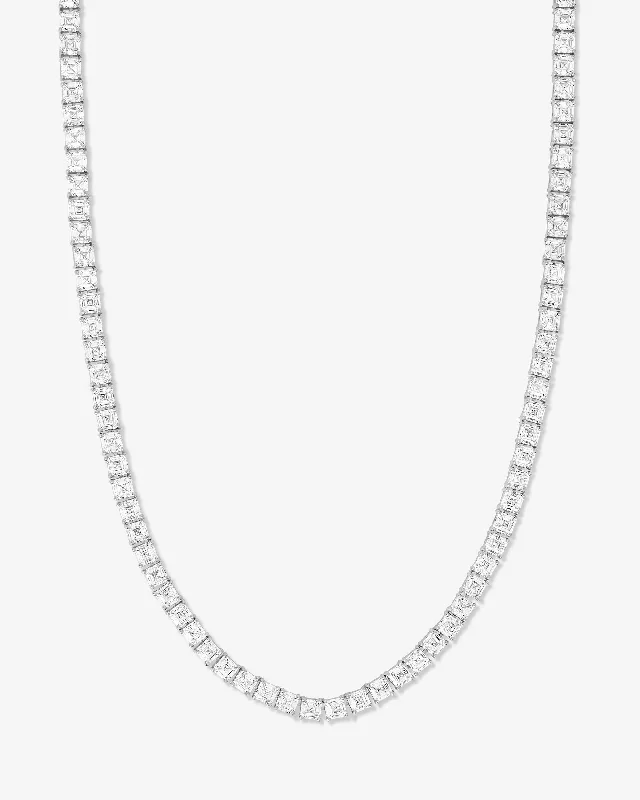 Shop Classic Women's Necklaces & Pendants with a Modern Twist-Lil Queen's Tennis Necklace 24" - Silver|White Diamondettes Shop Classic Women's Necklaces & Pendants with a Modern Twist-Lil Queen's Tennis Necklace 24" - Silver|White Diamondettes