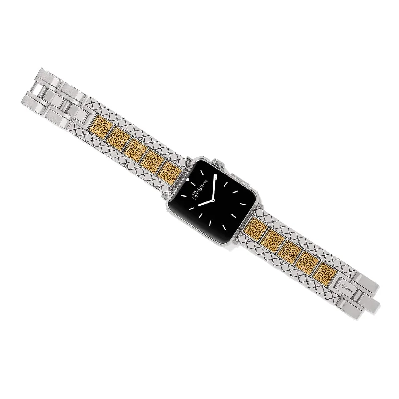 Women's Watches with Mesh Band-Mosaic Two Tone Watch Band
