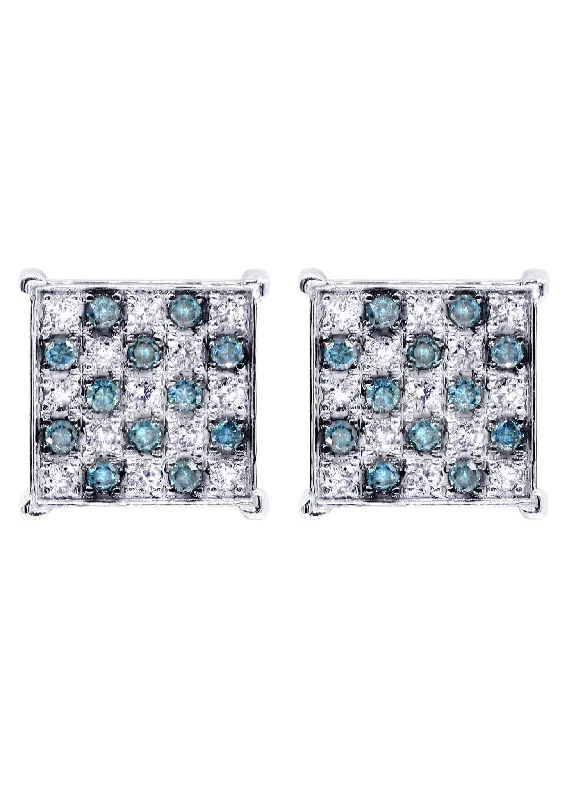 Shop Durable Men's Earrings for Everyday Wear-Diamond Earrings For Men | 0.67 Carats 14K White Gold