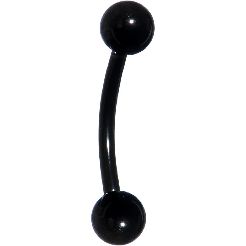 Women's Earrings – Elegant Designs for Every Personality--Black Anodized Titanium Ball Eyebrow Ring