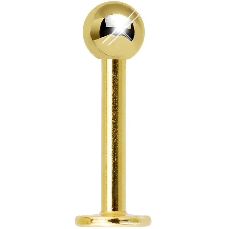 Colorful Lip Rings for Fun Looks14 Gauge 3/8 Gold Electro Titanium Labret Monroe