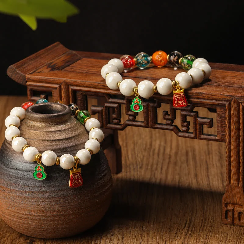 Stylish Bracelets for Men with Gemstones-Buddha Stones Tibetan Incense Ash Porcelain Luminous Fluorescent Liuli Glass Bead Gourd Copper Coin Charm Peace Bracelet Stylish Bracelets for Men with Gemstones-Buddha Stones Tibetan Incense Ash Porcelain Luminous Fluorescent Liuli Glass Bead Gourd Copper Coin Charm Peace Bracelet