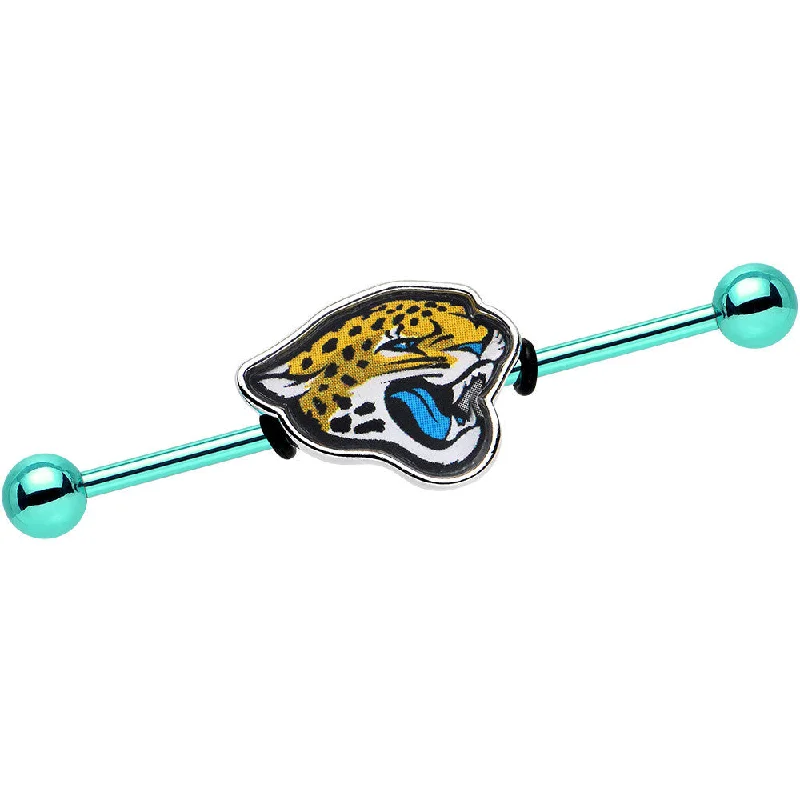 Women's Earrings – Elegant Designs for Every Personality--Officially Licensed Jacksonville Jaguars Logo Industrial Barbell 38mm