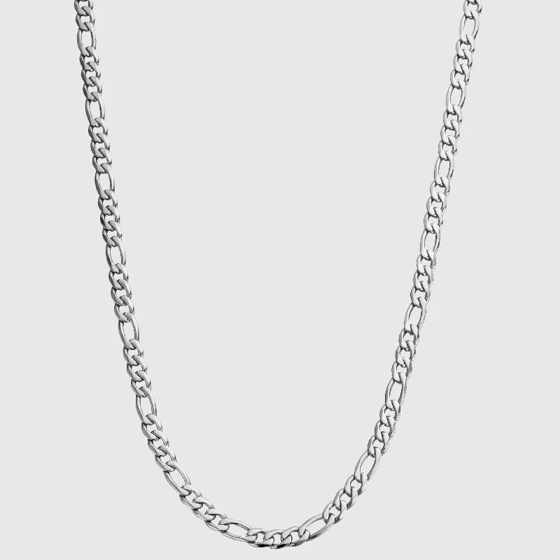 Exclusive Men's Necklaces & Pendants for the Modern Gentleman-Figaro (Silver) 5mm
