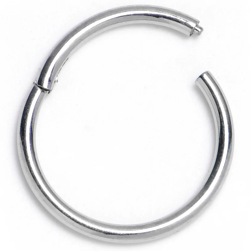 Stylish Nose Rings with Gemstone Accents -18 Gauge 9mm 316L Surgical Steel Precision Hinged Segment Hoop Stylish Nose Rings with Gemstone Accents -18 Gauge 9mm 316L Surgical Steel Precision Hinged Segment Hoop