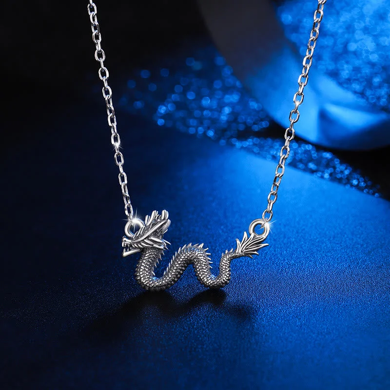 Shop Classic Women's Necklaces & Pendants with a Modern Twist-Buddha Stones 925 Sterling Silver Year Of The Dragon Auspicious Dragon Protection Chain Necklace Pendant Shop Classic Women's Necklaces & Pendants with a Modern Twist-Buddha Stones 925 Sterling Silver Year Of The Dragon Auspicious Dragon Protection Chain Necklace Pendant