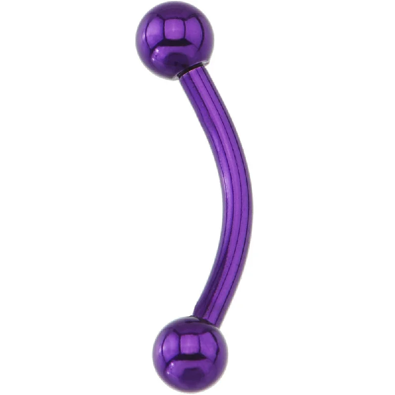 Women's Earrings – Elegant Designs for Every Personality--16 Gauge Purple Electro Titanium Eyebrow Ring