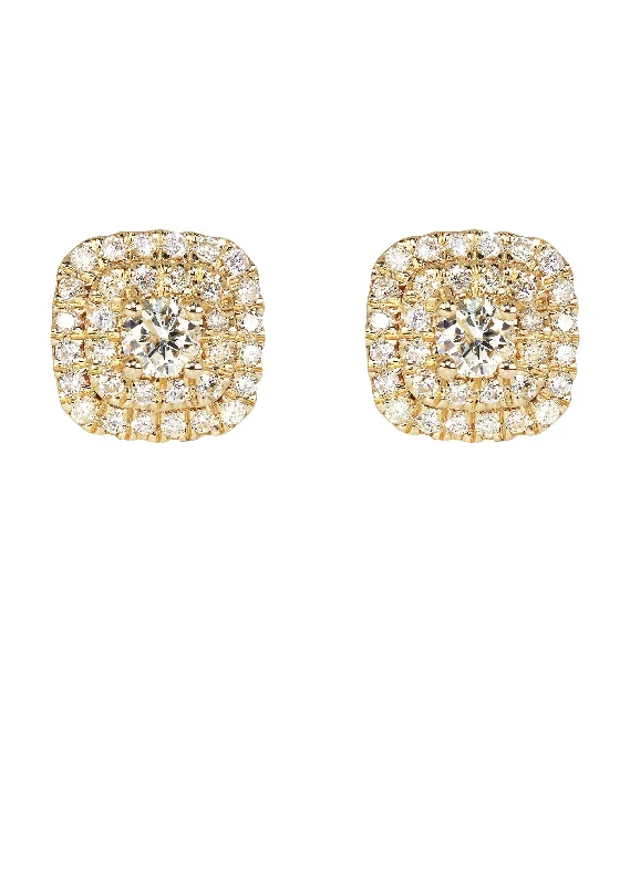 Shop Durable Men's Earrings for Everyday Wear-Mens Stud Diamond Earrings | 0.8 Carats 14K Yellow Gold Shop Durable Men's Earrings for Everyday Wear-Mens Stud Diamond Earrings | 0.8 Carats 14K Yellow Gold