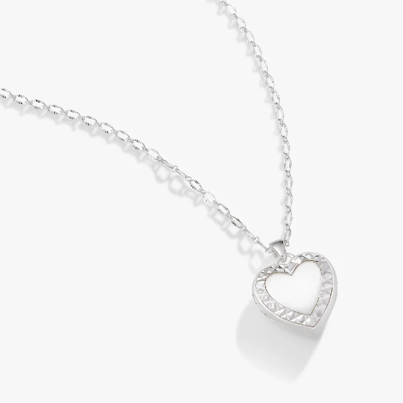 Shop Classic Women's Necklaces & Pendants with a Modern Twist-Textured Heart Locket Necklace Shop Classic Women's Necklaces & Pendants with a Modern Twist-Textured Heart Locket Necklace