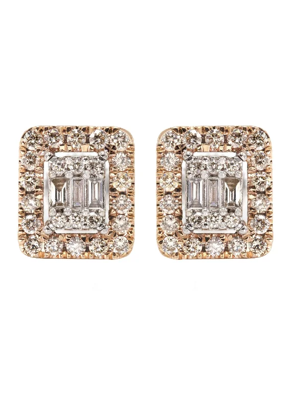 Shop Durable Men's Earrings for Everyday Wear-14K Yellow Gold Diamond Baguette Earrings For Men | 0.95 Carats | 4.74 Grams Shop Durable Men's Earrings for Everyday Wear-14K Yellow Gold Diamond Baguette Earrings For Men | 0.95 Carats | 4.74 Grams