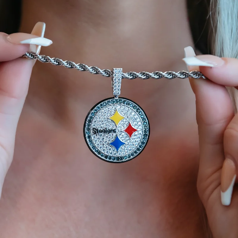 Shop Classic Women's  Necklaces & Pendants with a Modern Twist-Pittsburgh Steelers Official NFL Pendant