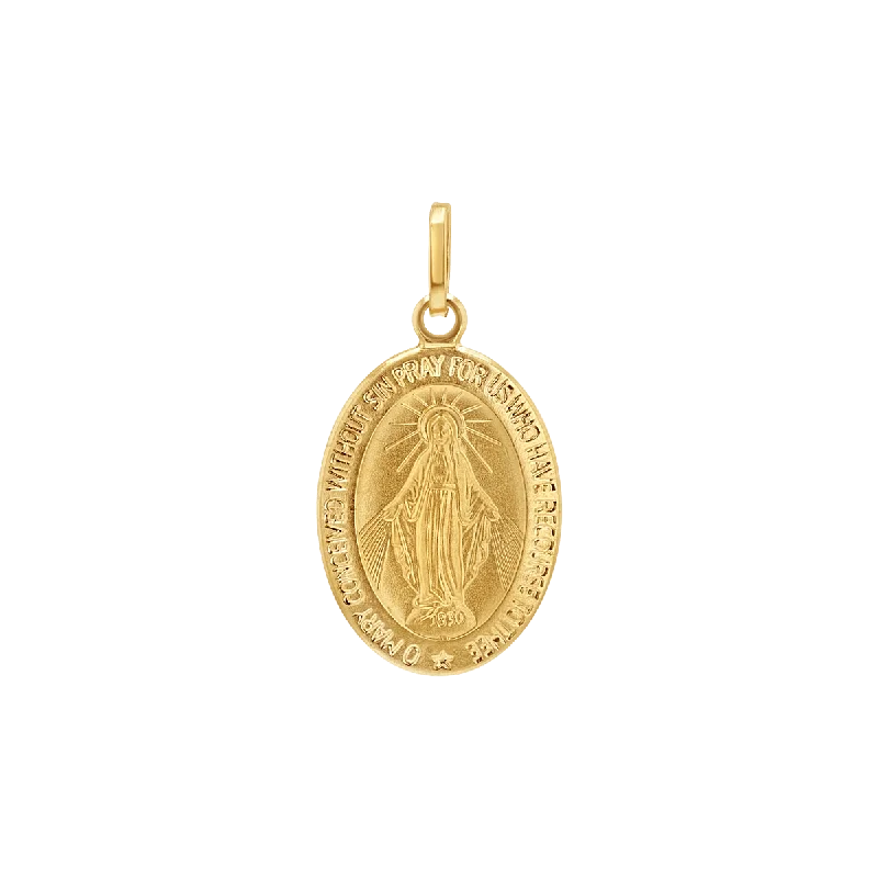 Shop Classic Women's  Necklaces & Pendants with a Modern Twist-Oval Madonna Charm