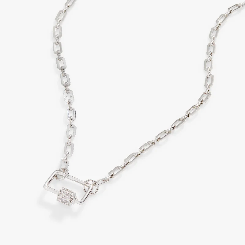 Shop Classic Women's Necklaces & Pendants with a Modern Twist-Open Link Square Carabiner Necklace Shop Classic Women's Necklaces & Pendants with a Modern Twist-Open Link Square Carabiner Necklace