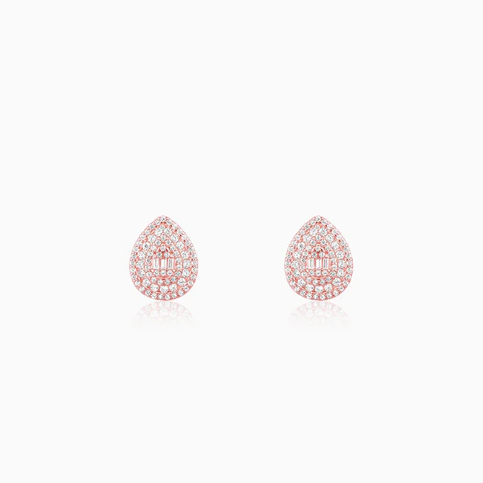 Women's Earrings – Elegant Designs for Every Personality--Rose Gold Dazzling Drop Earrings Women's Earrings – Elegant Designs for Every Personality--Rose Gold Dazzling Drop Earrings