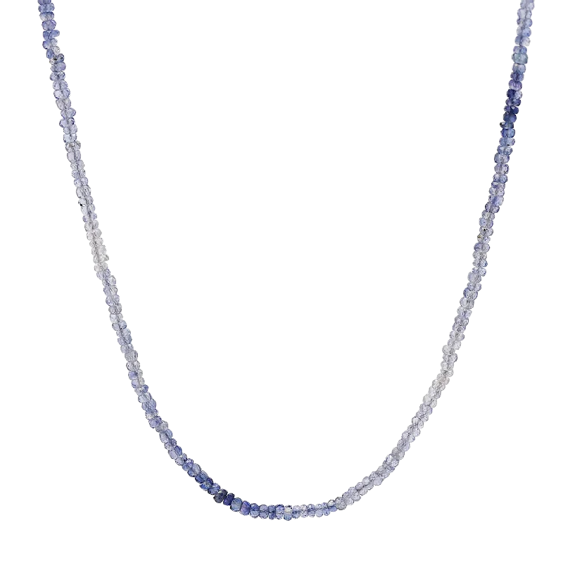 Shop Classic Women's Necklaces & Pendants with a Modern Twist-Gradient Blue Sapphire Beaded Necklace Shop Classic Women's Necklaces & Pendants with a Modern Twist-Gradient Blue Sapphire Beaded Necklace