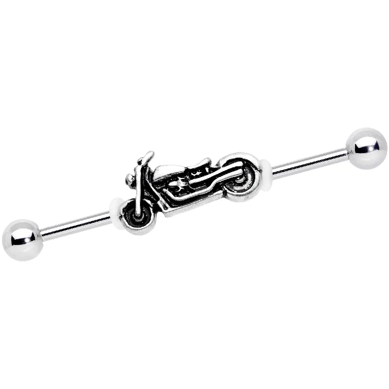 Women's Earrings – Elegant Designs for Every Personality--14 Gauge The Open Road Motorcycle Industrial Barbell 38mm Women's Earrings – Elegant Designs for Every Personality--14 Gauge The Open Road Motorcycle Industrial Barbell 38mm