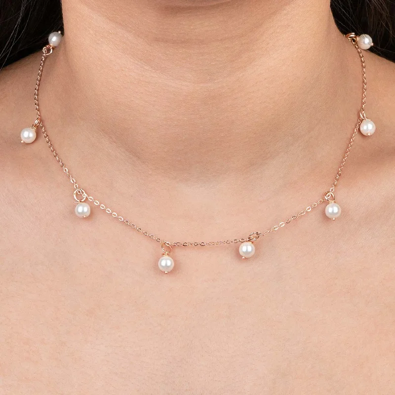 Women's Earrings – Elegant Designs for Every Personality--Cynthia Rose Gold Shell Pearl Necklace
