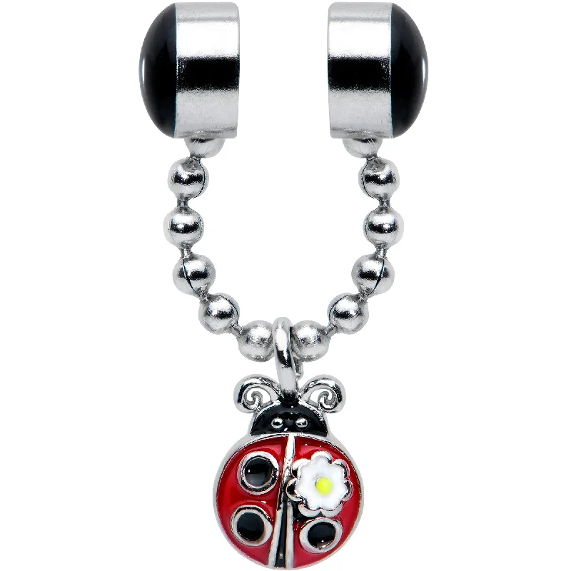Affordable and Stylish Nose Rings -Ladybug Chain Dangle Non Pierced Magnetic Clip On Fake Septum Ring Affordable and Stylish Nose Rings -Ladybug Chain Dangle Non Pierced Magnetic Clip On Fake Septum Ring