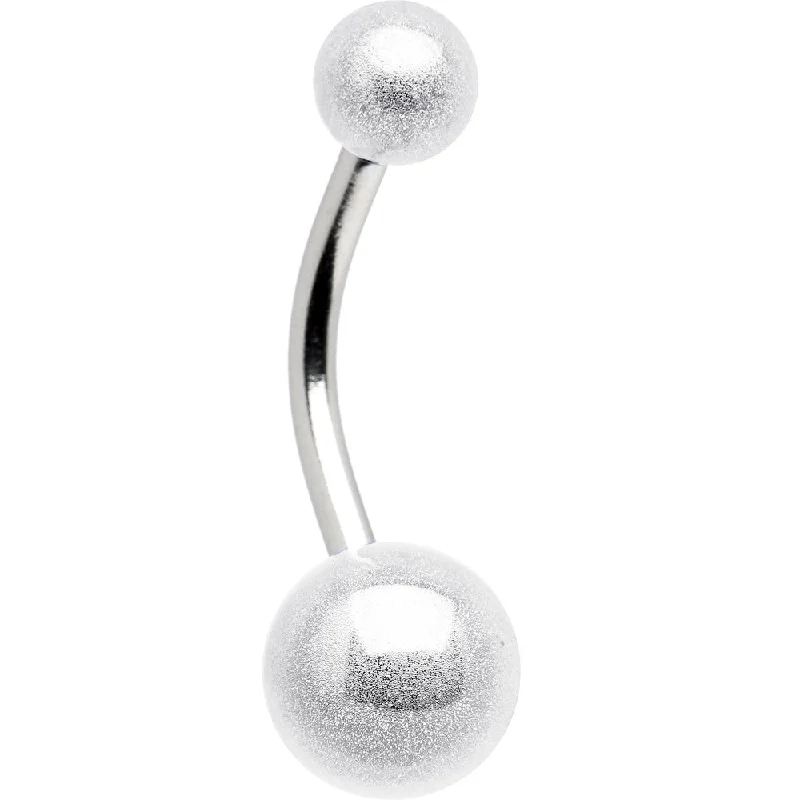 Designer Belly Rings for Elegant Style -White MIRACLE BALL Belly Button Ring