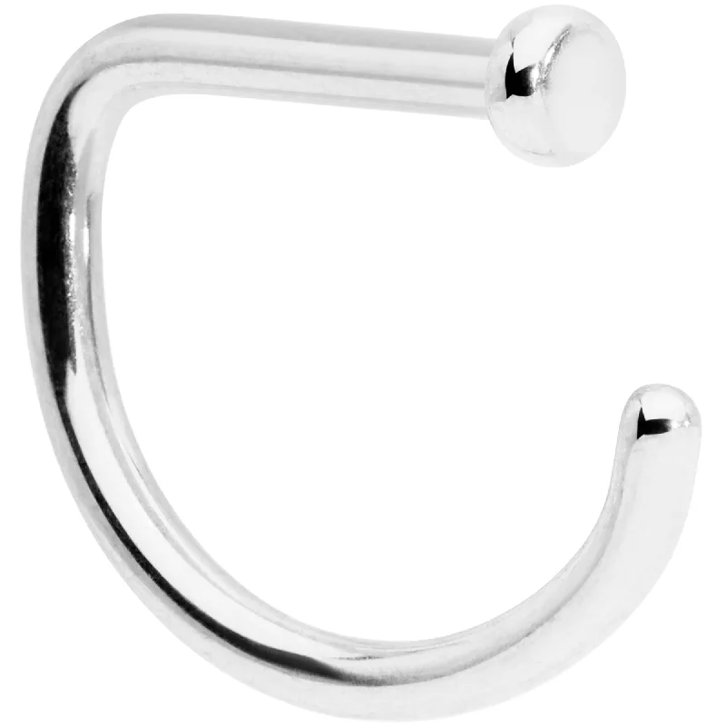 Designer Nose Rings with Timeless Designs -18 Gauge 5/16 Grade 23 Titanium D Shape Nose Hoop Designer Nose Rings with Timeless Designs -18 Gauge 5/16 Grade 23 Titanium D Shape Nose Hoop