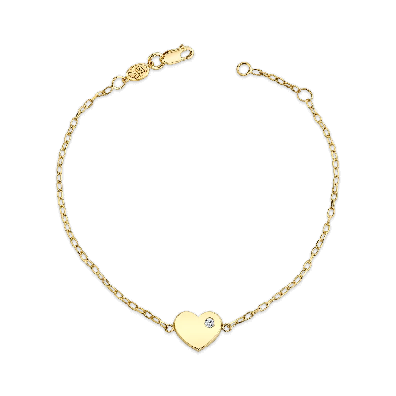 Fashionable Bracelets for Men with Nature Elements-Birthstone Heart Bracelet