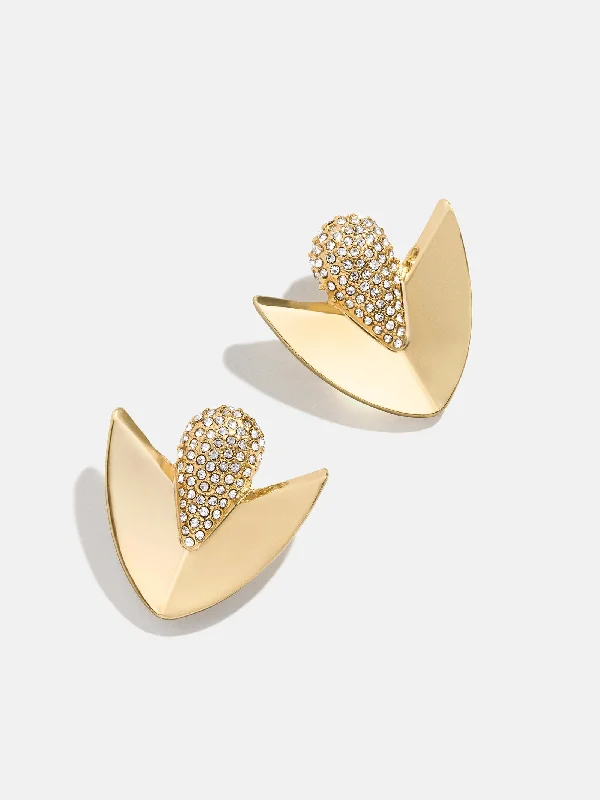 Women's Earrings – Elegant Designs for Every Personality--Ruth Earrings - Gold/Pavé