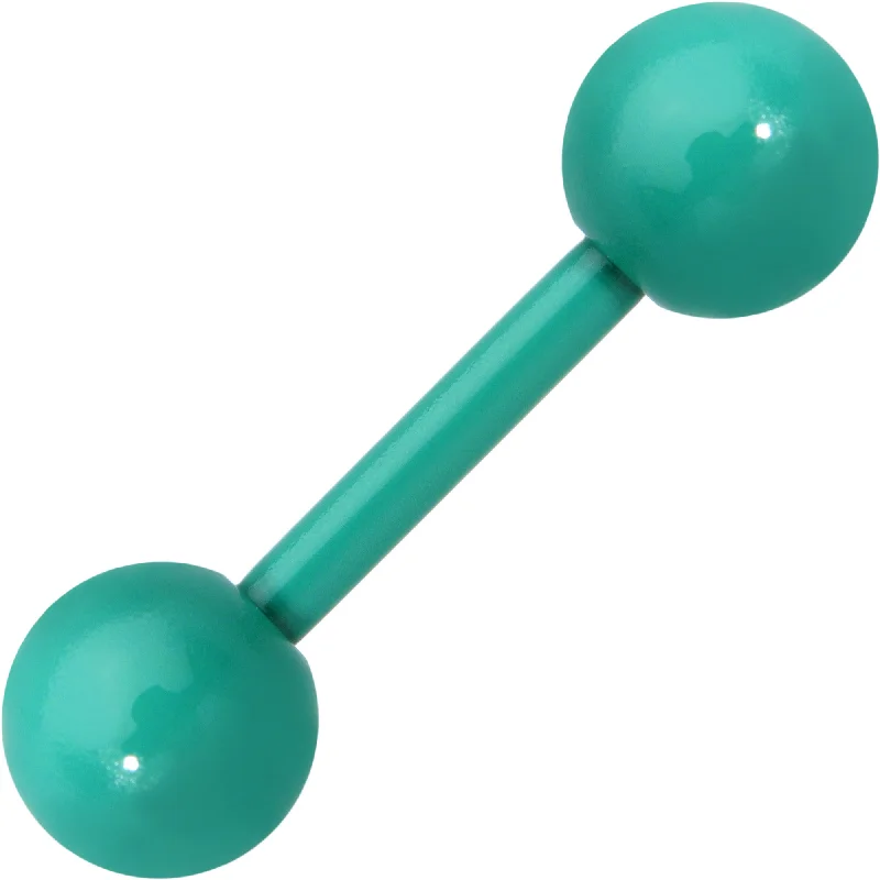 Women's Earrings – Elegant Designs for Every Personality--14 Gauge 9mm Green Acrylic Over Steel 6mm Ball Straight Barbell Women's Earrings – Elegant Designs for Every Personality--14 Gauge 9mm Green Acrylic Over Steel 6mm Ball Straight Barbell