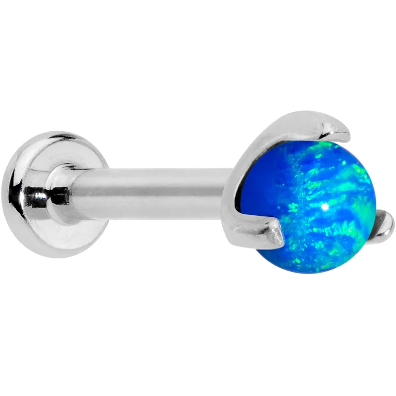 Timeless Lip Rings with Simple Beauty16 Gauge 5/16 Blue Synth Opal ASTM F-136 Implant Grade Titanium Internal Thread Labret Timeless Lip Rings with Simple Beauty16 Gauge 5/16 Blue Synth Opal ASTM F-136 Implant Grade Titanium Internal Thread Labret
