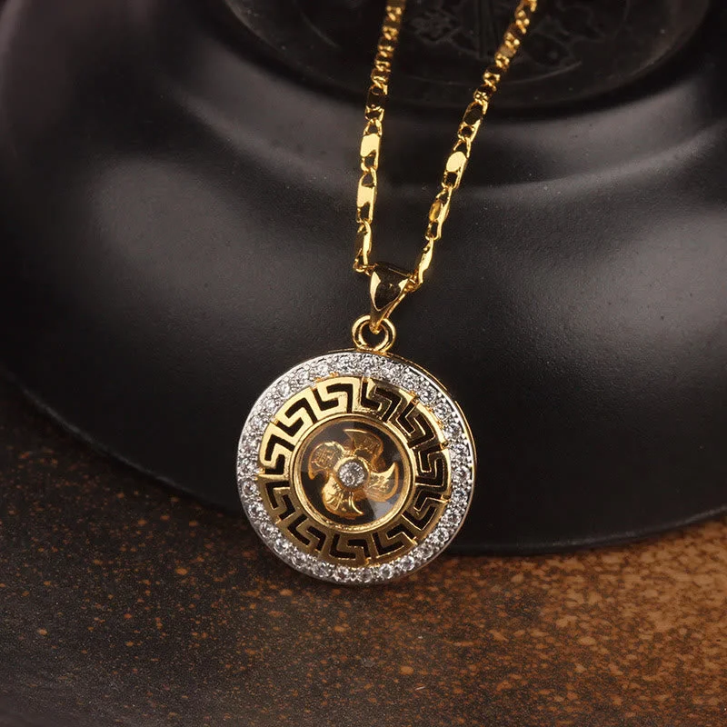 Shop Classic Women's Necklaces & Pendants with a Modern Twist-Buddha Stones Gold plated Copper Brass Rotatable Windmill Feng Sheng Shui Qi Fu Luck Necklace Pendant Shop Classic Women's Necklaces & Pendants with a Modern Twist-Buddha Stones Gold plated Copper Brass Rotatable Windmill Feng Sheng Shui Qi Fu Luck Necklace Pendant