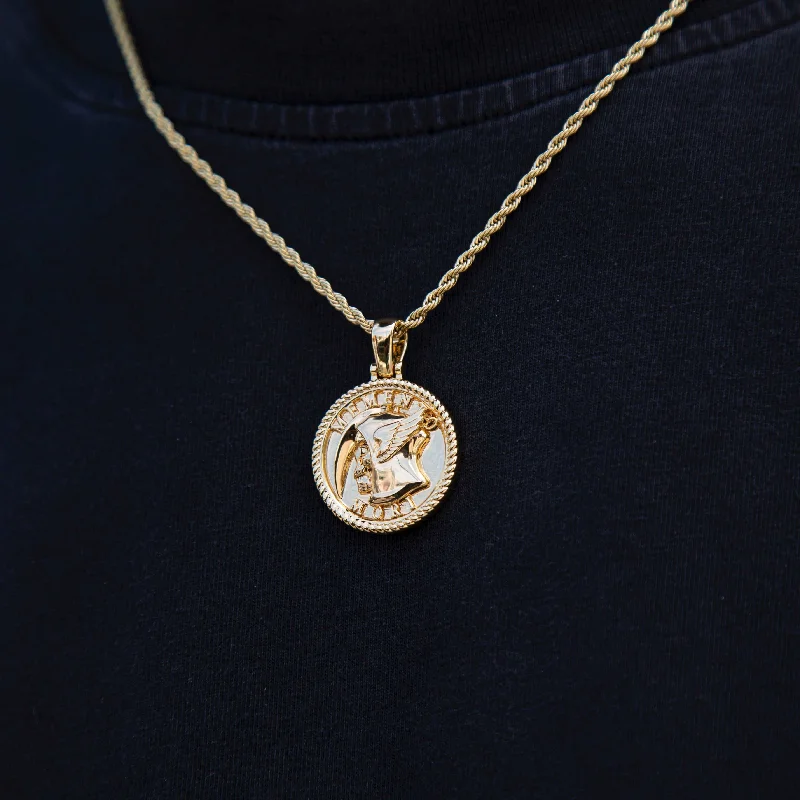 Exclusive Men's Necklaces & Pendants for the Modern Gentleman-Solid Gold Memento Mori Coin Pendant Exclusive Men's Necklaces & Pendants for the Modern Gentleman-Solid Gold Memento Mori Coin Pendant