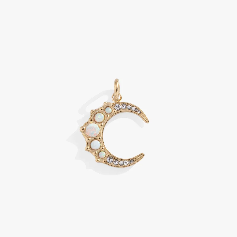 Shop Classic Women's  Necklaces & Pendants with a Modern Twist-Opal Moon Interchangeable Charm