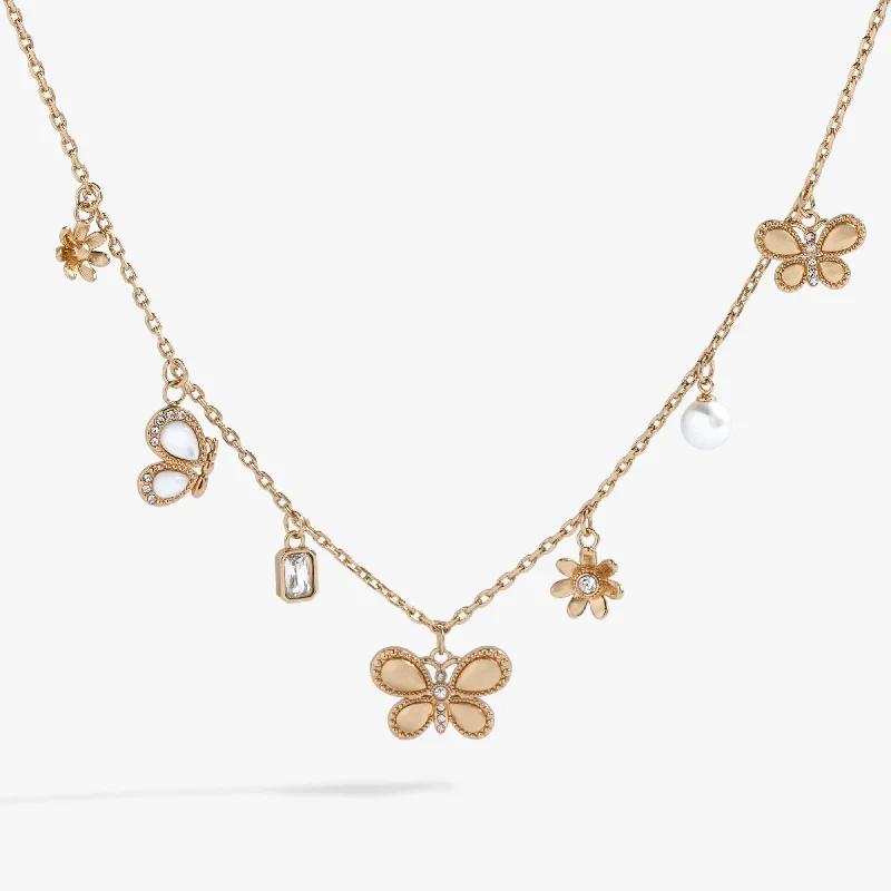 Shop Classic Women's  Necklaces & Pendants with a Modern Twist-Puffy Butterfly Charm Necklace
