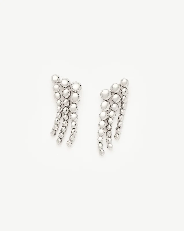 Women's Earrings – Elegant Designs for Every Personality--Beaded Waterfall Drop Earrings | Sterling Silver Women's Earrings – Elegant Designs for Every Personality--Beaded Waterfall Drop Earrings | Sterling Silver